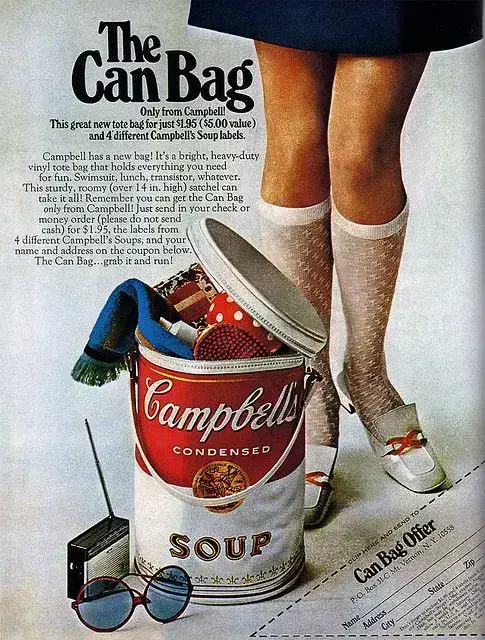 Professional product photo in 1970s magazine